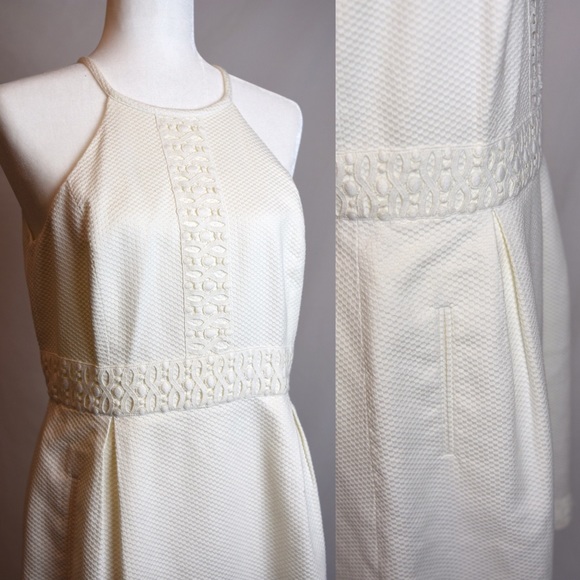MICHAEL KORS White Lace Halter Dress Size 10 - Picture 3 of 5